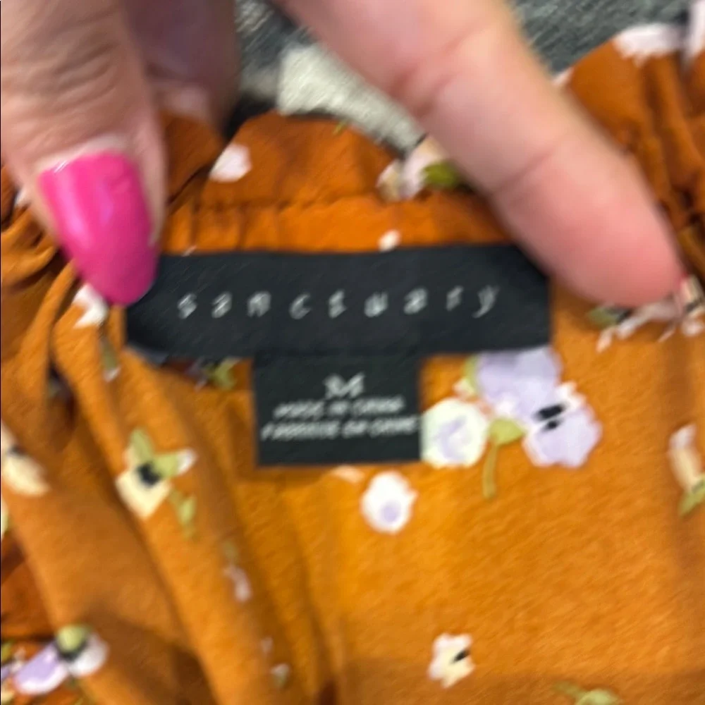 Floral Rust Women's Top - Picture 2 of 6